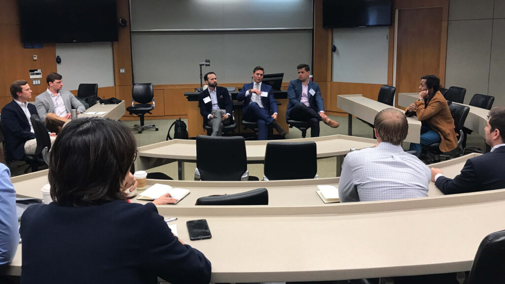 an intimate panel breakout session during the finance career intensive