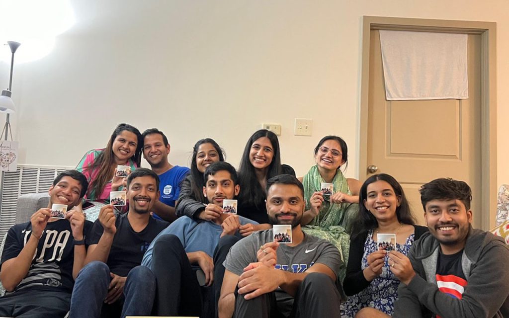 Padmini Muralidhar with some of her classmates at in the Daytime MBA program at Duke University's Fuqua School of Business