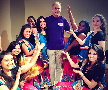 With my dance group and Dean Russ Morgan. 