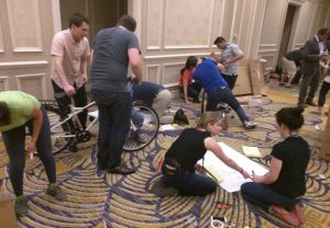 Building bicycles for charity as part of a team building experience, maximize the MBA experience