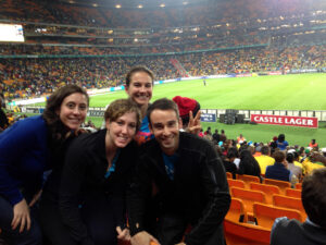 Attending the South Africa vs. Brazil football match with our client