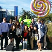 Students at the Google campus in Mountain View