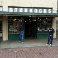 The first Starbucks store in downtown Seattle