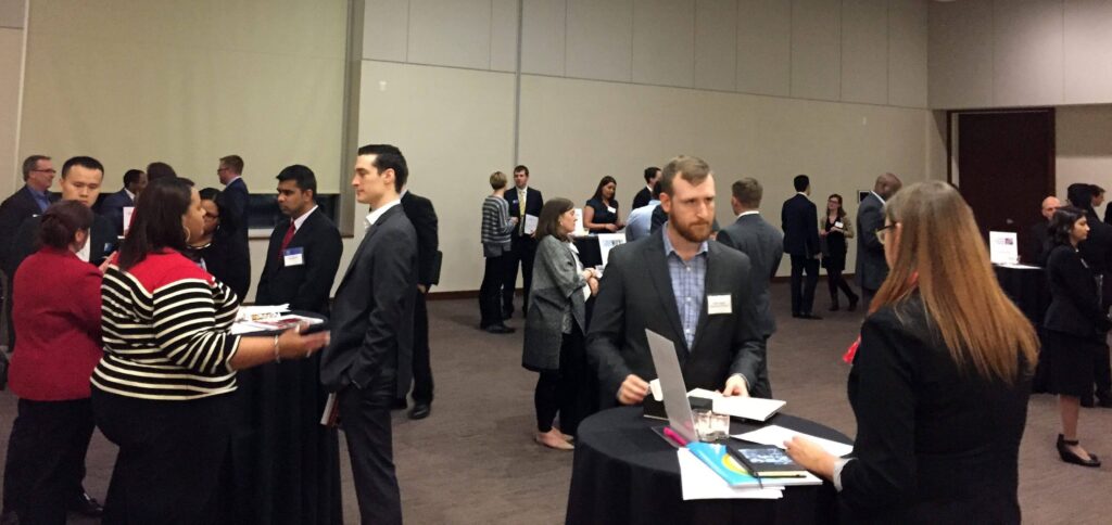 attendees of a recruiting networking chat