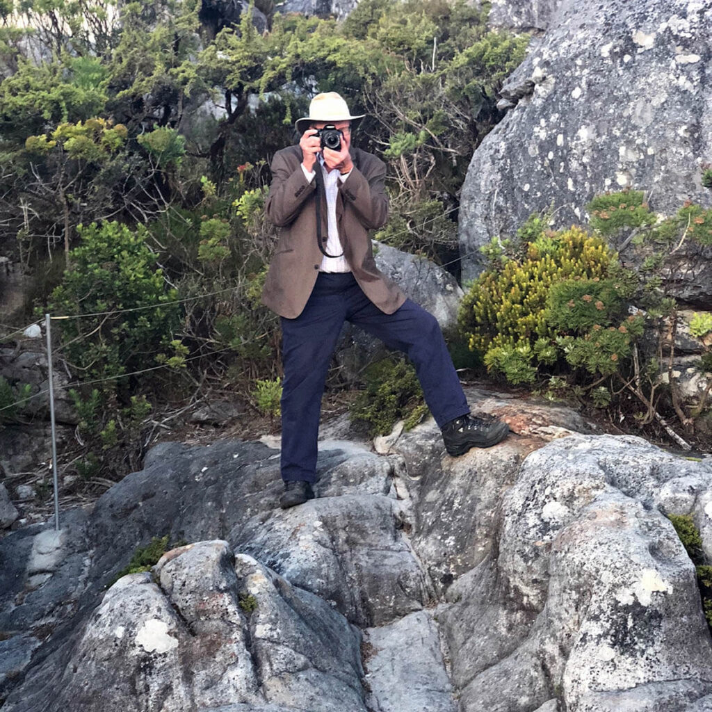 GATE Ken Vickery taking a photo in the bush during