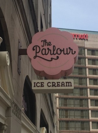 The Parlour's sign, part of my perfect dining weekend in Durham