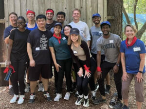 Jasmine Alexander with her MMS teammates at a team-building event hosted by Duke University's Fuqua School of Business