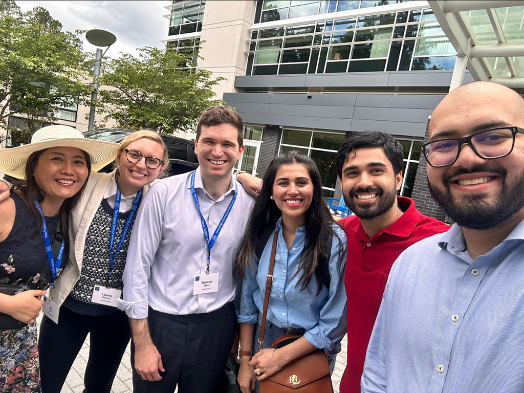 Simran Singh with some of his MSQM classmates at Duke University's Fuqua School of Business