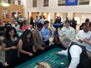 The craps table was a popular Casino Night attraction