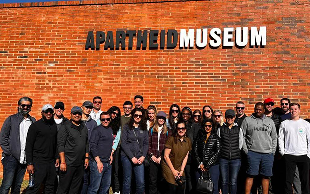 Executive MBA students at the Aprtheid Museum in South Africa while on a GATE trip